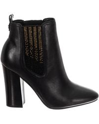 Guess - Womenss Round Toe Heeled Ankle Boots Fllun3Lea10 - Lyst