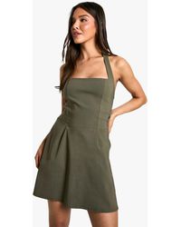 Boohoo - Bengaline Square Neck Skater Dress - Lyst