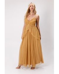 Nasty Gal - Tulle Strappy Maxi Dress - Lyst