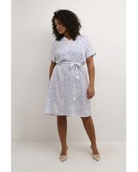 Kaffe - Kleid Regular Fit Bluecolors Graphic Dot - Lyst