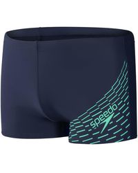 Speedo - Medley Logo Stripe Aqua Short - Lyst