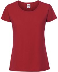 Fruit Of The Loom - Ladies Fit Ringspun Premium Tshirt Cotton - Lyst