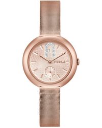 Furla - Pink Stainless Steel Watch - Lyst