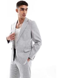 ASOS - Slim Summer Suit Jacket With Linen Cotton - Lyst