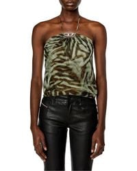 DIESEL - Slim Fit Halter Neck Spaghetti Straps Tank - Lyst