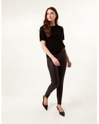 Blue Vanilla - High Waist Pu Elasticated Leggings - Lyst