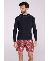 Mountain Warehouse - Long Sleeve Rash Vest Sun Protection Quick Drying Swimwear Stretchy Beach Surf Top Polyamide - Lyst