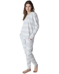 J&j Brothers - Jjbfp1600 Long-Sleeved V-Neck Cotton Pajamas - Lyst