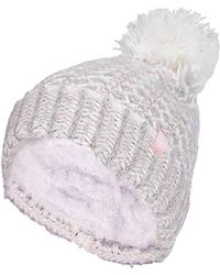 Heat Holders - Ladies Fleece Lined Cuffed Thermal Winter Bobble Hat With Pom Pom - Lyst