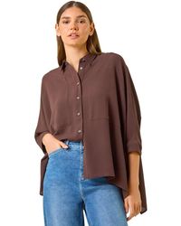 Roman - Relaxed Smart Stretch Shirt Blouse Top - Lyst