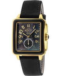 Gv2 - Bari Enamel 9263 Swiss Quartz Diamond Italian Suede Leather Watch - Lyst