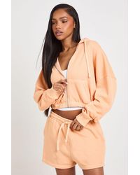 Boohoo - Washed Loopback Sweat Short - Lyst