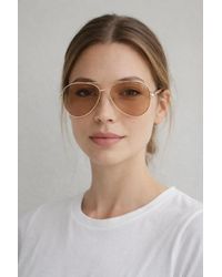 SVNX - Metal Aviator Sunglasses With Chunky Arm - Lyst