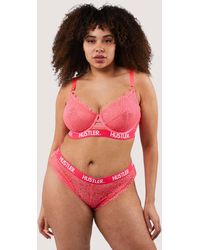Hustler - Branded Lace Brief - Lyst