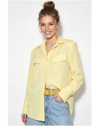 Bianco Lucci - Regular-Fit Woven Crepe Shirt - Lyst