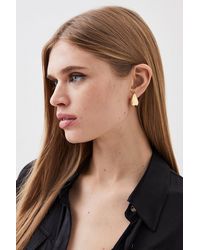 Karen Millen - Round Drop Earrings - Lyst