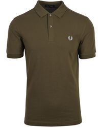 Fred Perry - Slim Fit Polo Met Logo Uniform Green - Lyst
