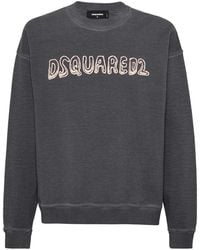 DSquared² - Best Fade Logo Charcoal Sweatshirt Cotton - Lyst