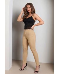 Femme Luxe - High Waisted Skinny Soft Touch Jean - Lyst