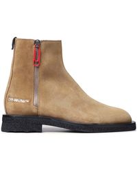 Off-White c/o Virgil Abloh - Suede Spongesole Ankle Boots - Lyst