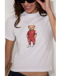 Grimelange - Printed Crop Crew Neck T-Shirt - Lyst