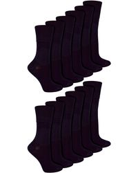 IOMI - 12 Pair Multipack Ladies Diabetic Bamboo Socks - Lyst