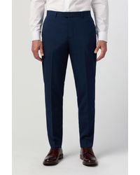 Limehaus - Flat Fronted Slim Fit Suit Trousers - Lyst
