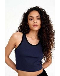 TOMMY LIFE - Ribbed Sleeveless Crop Top - Lyst