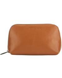Smith & Canova - Soft Grain Leather Zip Top Cosmetic Bag - Lyst