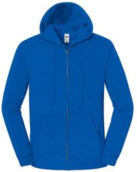 Fruit Of The Loom - Adult Iconic Premium Full Zip Hoodie (Royal) - Lyst