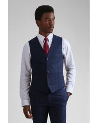 Ted Baker - Munro Wine Check Slim Waistcoat - Lyst