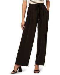 Adrianna Papell - Full Wide Leg Pull On Airflow Drawstring Tie Trouser - Lyst