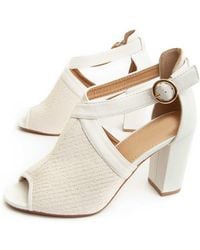 Montevita - Hak Sandaal Avara In Wit - Lyst