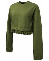 PUMA - X Rihanna Fenty Long Sleeve Crew Neck Dark Olive S Sweaters 574289 02 - Lyst