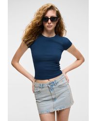 Grimelange - Slim Fit Crop Crew Neck T-Shirt - Lyst