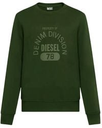 DIESEL - Denim Division Logo Sweatshirt Cotton - Lyst