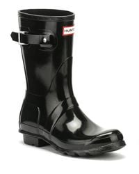 HUNTER - Original Gloss Short Synthetic Wellington Boots Rubber - Lyst