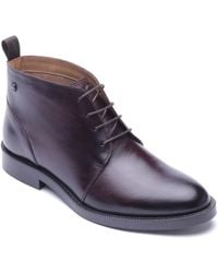 Base London - Marco Leather Washed Ankle Boots - Lyst
