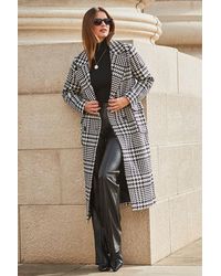 Sosandar - Dogtooth Print Longline Coat - Lyst