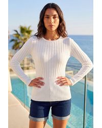 Roman - Soft Ribbed Knit Top - Lyst