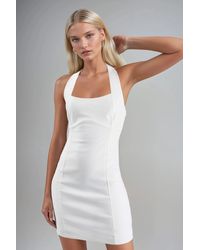 Hiccup - Bodycon Mini Dress With Halter Collar - Lyst