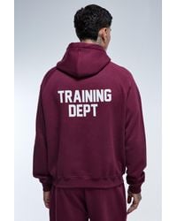 BoohooMAN - Tall Training Dept Oversized Boxy Hoodie - Lyst
