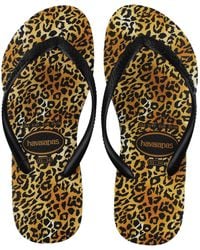 Havaianas - Slim Leopard Flip-Flops - Lyst