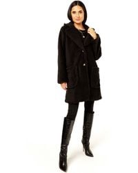 Gini London - Kunstfell-Langarm-Teddy-Mantel - Lyst