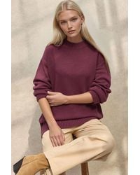 Hiccup - Thick Knit Crew Neck Long Sweater - Lyst