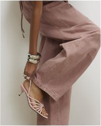 River Island - Sandals Caged Kitten Heel Pu - Lyst