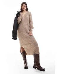 Vero Moda - Oversized Soft Ribbed Jumper Dress - Lyst
