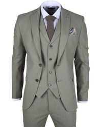 TruClothing - Sage Tailor Fit 3-delig Linnen Zomer Trouwsuit - Lyst