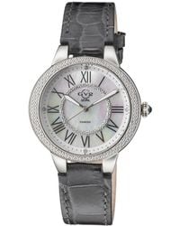 Gevril - Gv2 Astor Ii 9140-L9 Swiss Quartz Mop Dial Leather Diamond Watch - Lyst