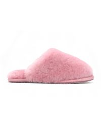 Infinity Leather - Damen Schaffell Hausschuhe Warm Winter Pelz Pantolette - Lyst